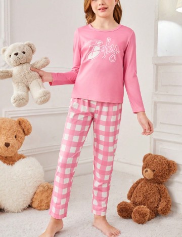 
						Pijama Shein Kids, roz