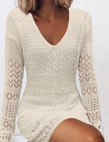Rochie de plaja SHEIN, crem Crem