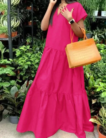 Rochie lunga SHEIN CURVE, roz Roz