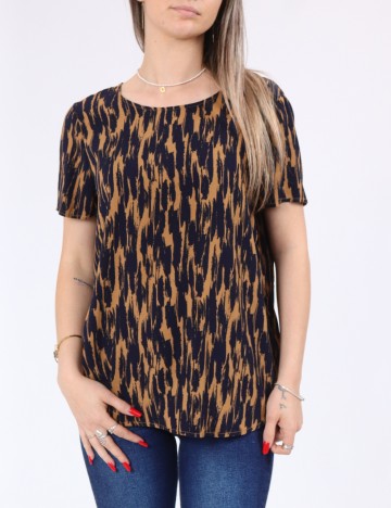
						Bluza Vero Moda, maro/albastru
