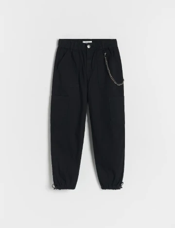 Pantaloni Reserved, negru