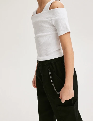 Pantaloni Reserved, negru