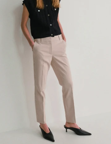 Pantaloni Reserved, bej Crem