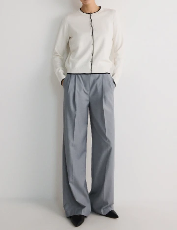 Cardigan Reserved, ecru Alb