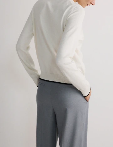 Cardigan Reserved, ecru Alb