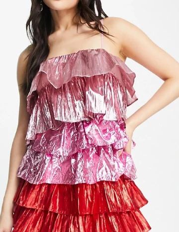 Rochie scurta Collective The Label, roz Roz