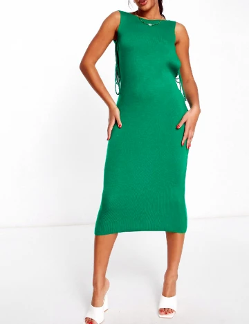 Rochie medie FASHIONKILLA, verde Verde
