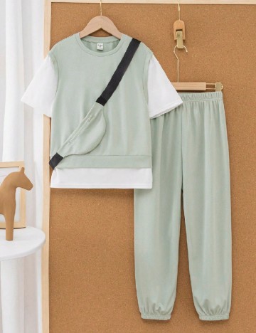 
						Compleu Shein Kids, verde