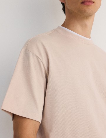 Tricou Reserved, crem