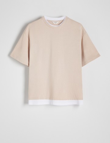 Tricou Reserved, crem