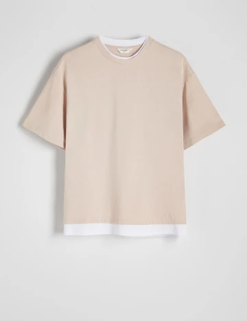 Tricou Reserved, crem Crem