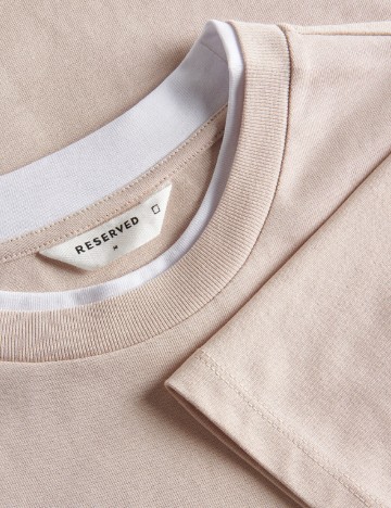 Tricou Reserved, crem