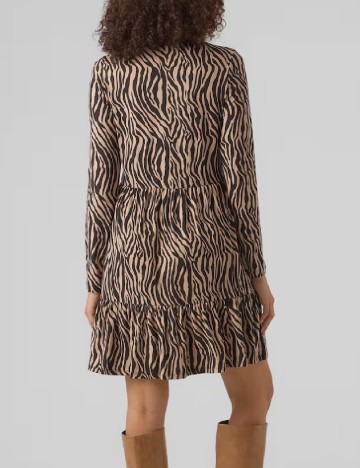 Rochie scurta Vero Moda, negru/maro