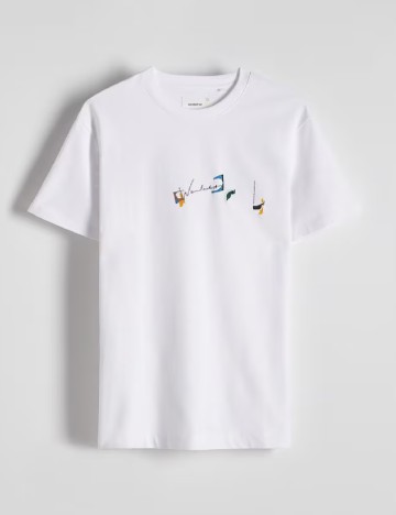 
						Tricou Reserved, alb
