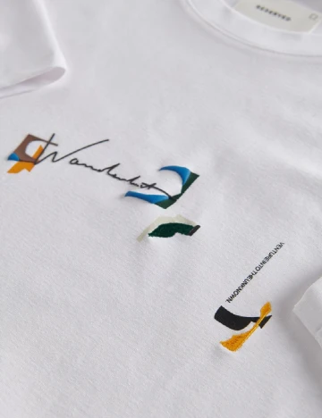 Tricou Reserved, alb Alb