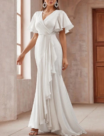 Rochie lunga SHEIN, alb Alb