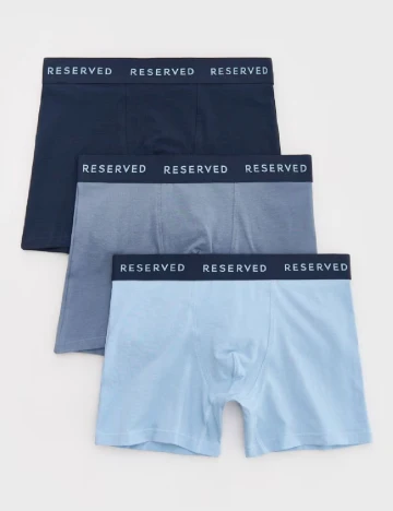 Set Boxeri 3 perechi Reserved, albastru