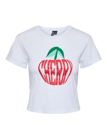Tricou Pieces, alb