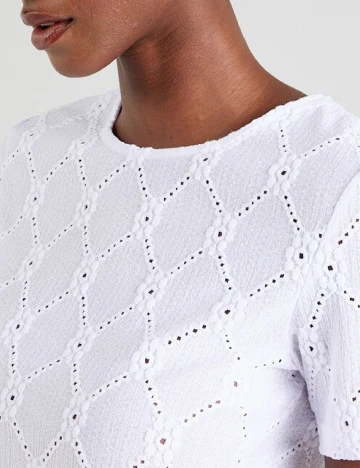 Bluza Pieces, alb Albastru