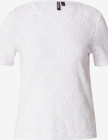 Bluza Pieces, alb Albastru