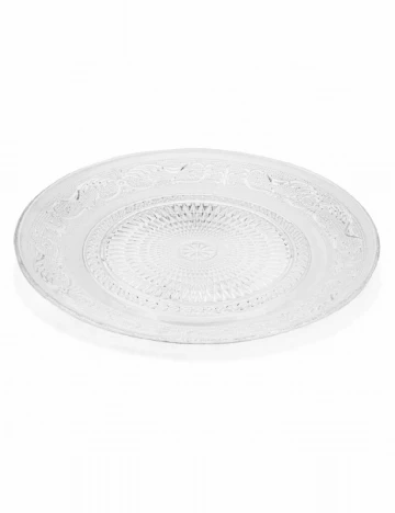 Farfurie Home Korner, transparent Alb