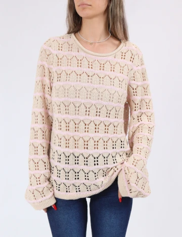 Bluza Pieces, crem Crem