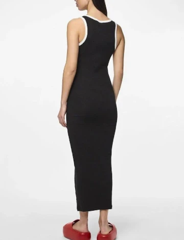 Rochie lunga Pieces, negru