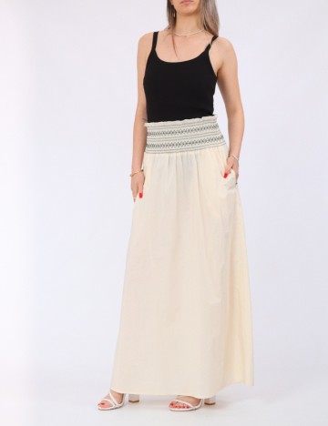 Fusta Vero Moda, crem