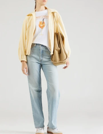 Tricou Pieces, alb Alb