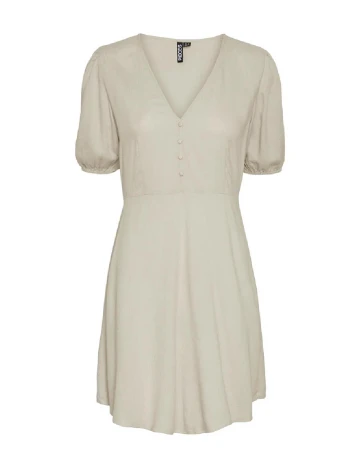Rochie scurta Pieces, crem Crem