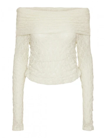 Bluza Pieces, crem