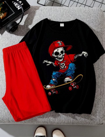
						Compleu Shein Kids, negru/rosu