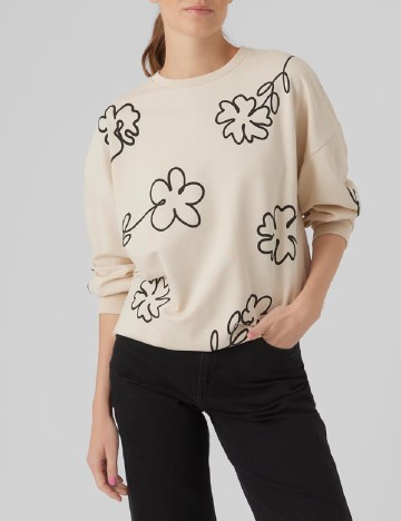 
						Bluza Oversize Vero Moda, crem