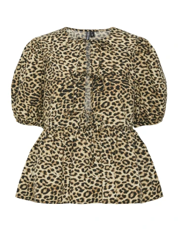 Bluza Pieces, animal print