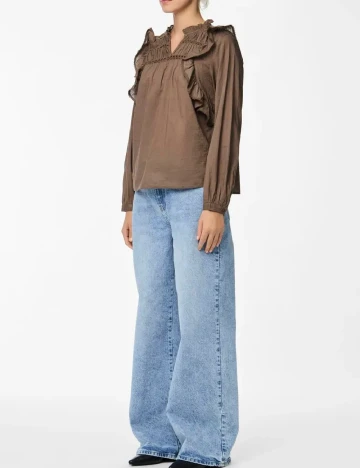 Bluza Pieces, maro