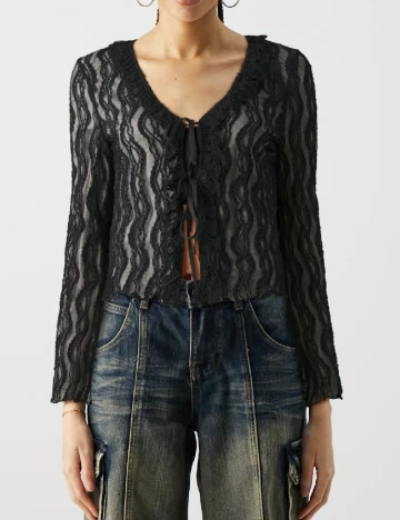 Bluza Pieces, negru
