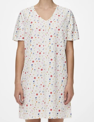 Rochie scurta Pieces, alb