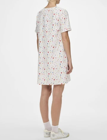 Rochie scurta Pieces, alb