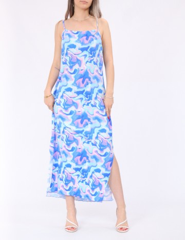 
						Rochie lunga Pieces, albastru