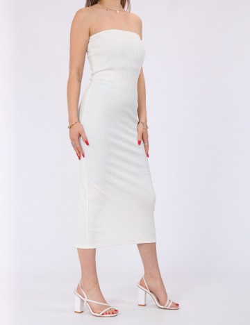 Rochie medie Pieces, alb