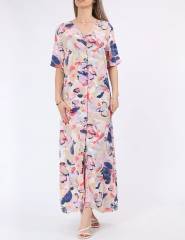 Rochie medie Pieces, mix culori