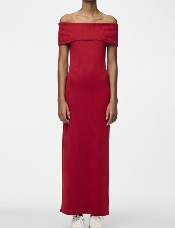 
						Rochie lunga Pieces, rosu