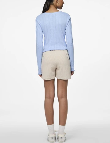 Pantaloni scurti Pieces, crem