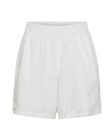 Pantaloni scurti Pieces, alb