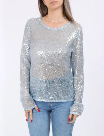 Bluza Pieces, albastru