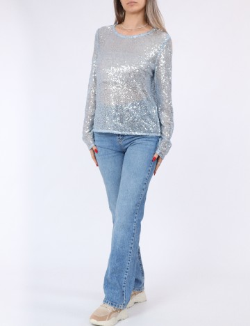Bluza Pieces, albastru