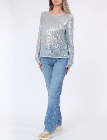 Bluza Pieces, albastru