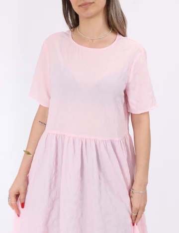 Rochie scurta Pieces, roz