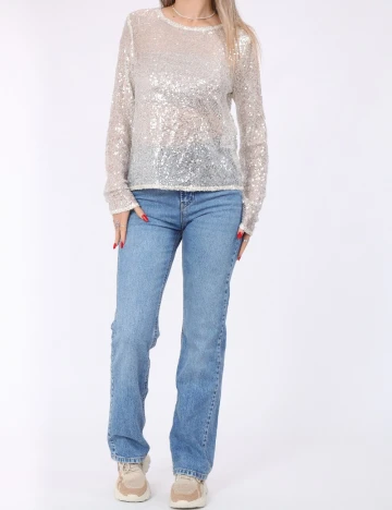 Bluza Pieces, crem