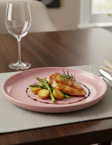 Farfurie Amely Jones, roz Roz